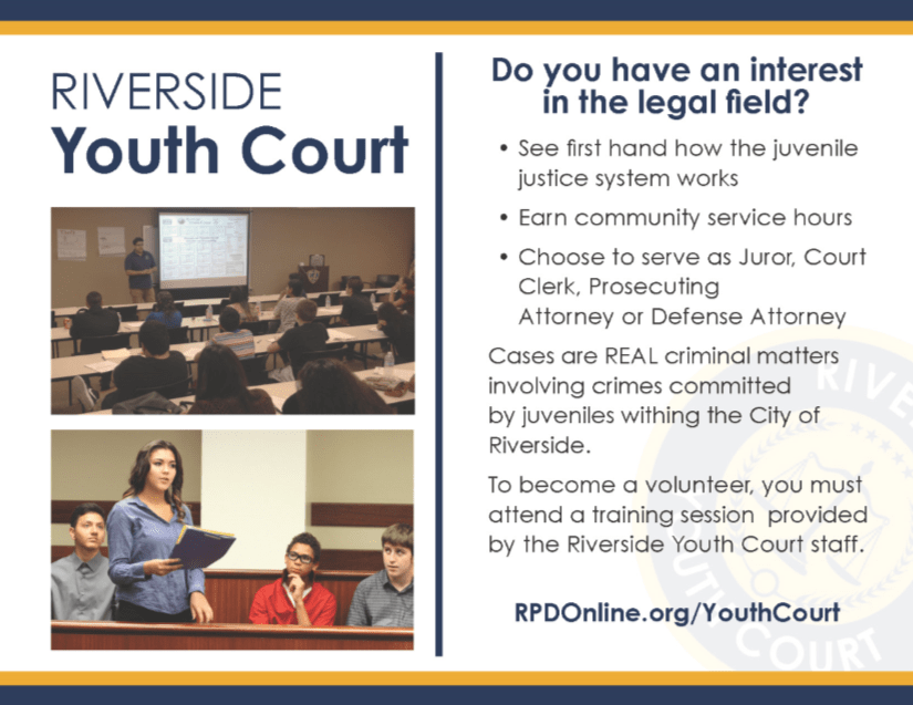 Riverside Youth Court Program Now Recruiting for Volunteer Jurors